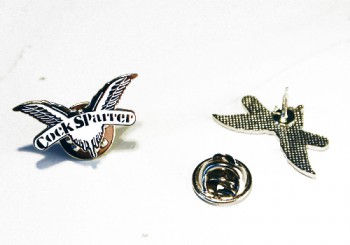 COCK SPARRER WHITE METALPIN