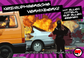 NAZIAUFMÄRSCHE VERHINDERN STICKER (10 STÜCK)