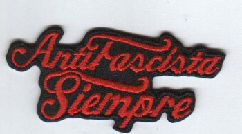 ANTIFASCISTA SIEMPRE RED PATCH