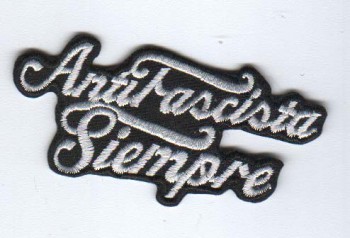 ANTIFASCISTA SIEMPRE WHITE PATCH