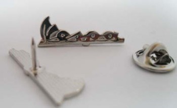 VESPA SILVER BANNER PIN