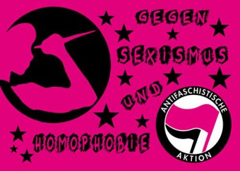 GEGEN SEXISMUS UND HOMOPHOBIE AUFKLEBER (10 STÜCK)