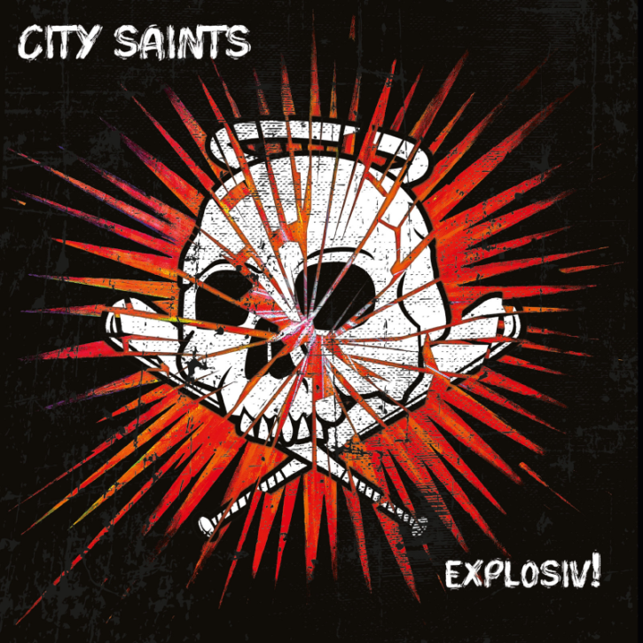 City Saints – Explosiv! LP (yellow with blue and white splatter Vinyl Gatefolder)