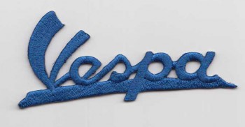 VESPA LOGO SCHRIFT PATCH BLAU