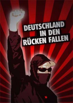 DEUTSCHLAND IN DEN RÜCKEN FALLEN AUFKLEBER (10 STÜCK)