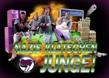NAZIS KLATSCHEN JUNGE AUFKLEBER (10 units)