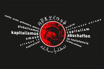 KAPITALISMUS ABSCHAFFEN FLAGGE