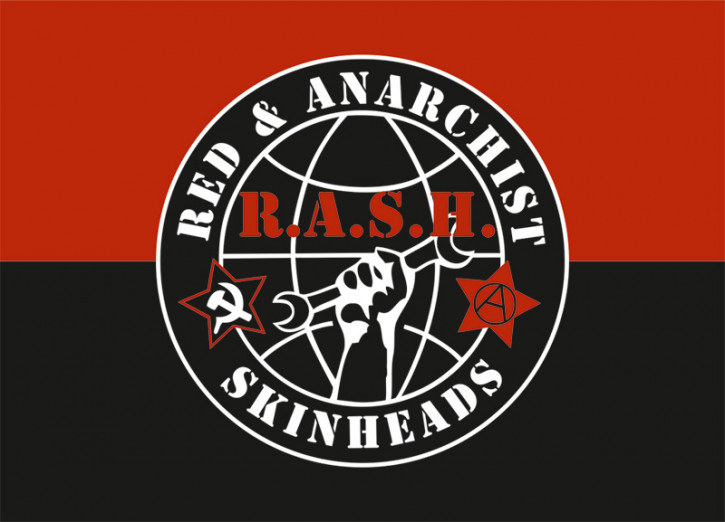 RED & ANARCHIST SKINHEADS STICKER (10 STÜCK)