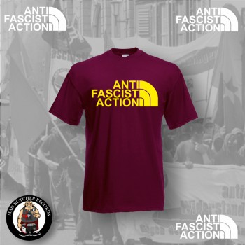ANTI FASCIST ACTION T-SHIRT ROT (FLOCK) XL