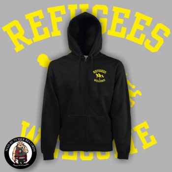 REFUGEES WELCOME ZIPPER