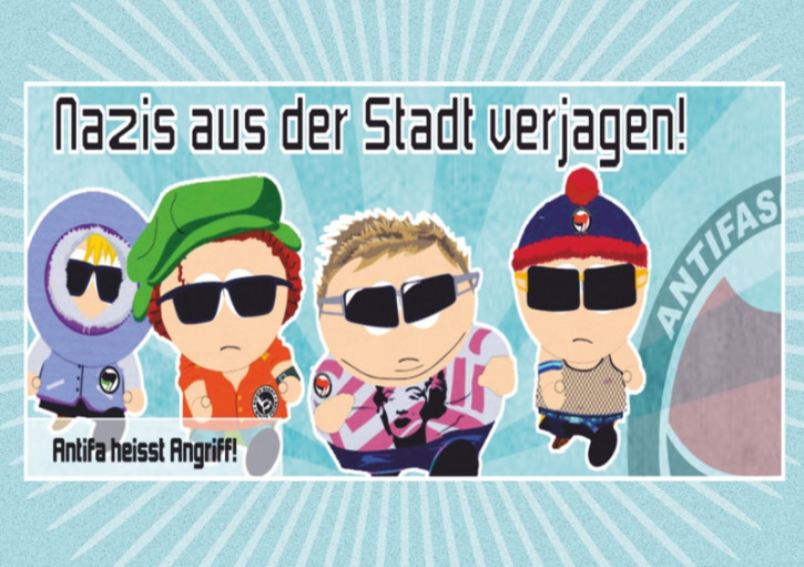 NAZIS AUS DER STADT VERJAGEN AUFKLEBER (10 Stück)