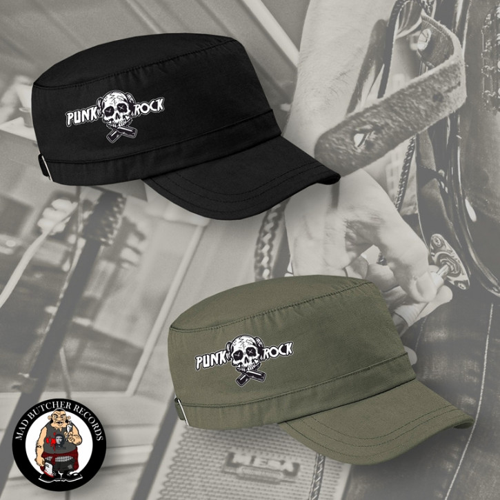 PUNKROCK SKULL ARMYCAP