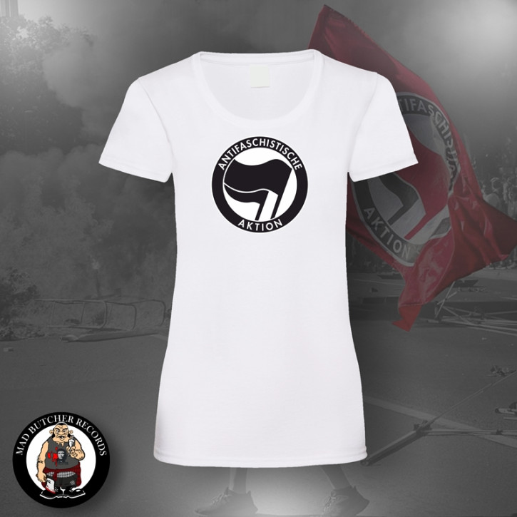 ANTIFASCHISTISCHE AKTION GIRLIE SCHWARZ/SCHWARZ L / WEISS