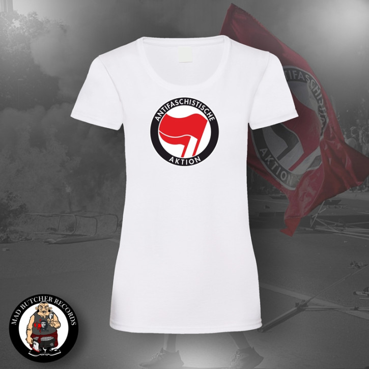 ANTIFASCHISTISCHE AKTION GIRLIE ROT/ROT L / WEISS