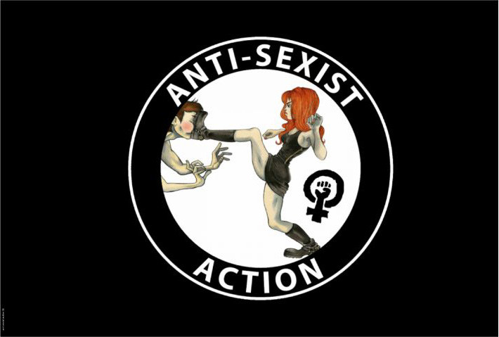 ANTI SEXIST ACTION FLAGGE
