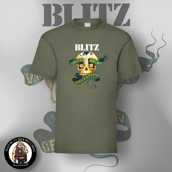 BLITZ VOICE OF A GENERATION T-SHIRT L / OLIVE