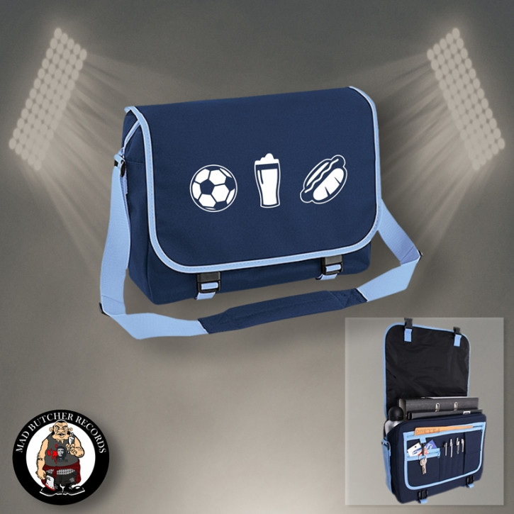 BASIC INSTINCT FOOTBALL MESSENGER BAG blue
