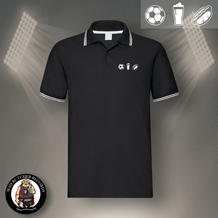 BASIC INSTINCT FOOTBALL POLO SCHWARZ / S