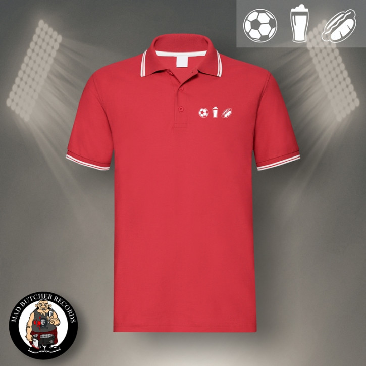 BASIC INSTINCT FOOTBALL POLO L / ROT