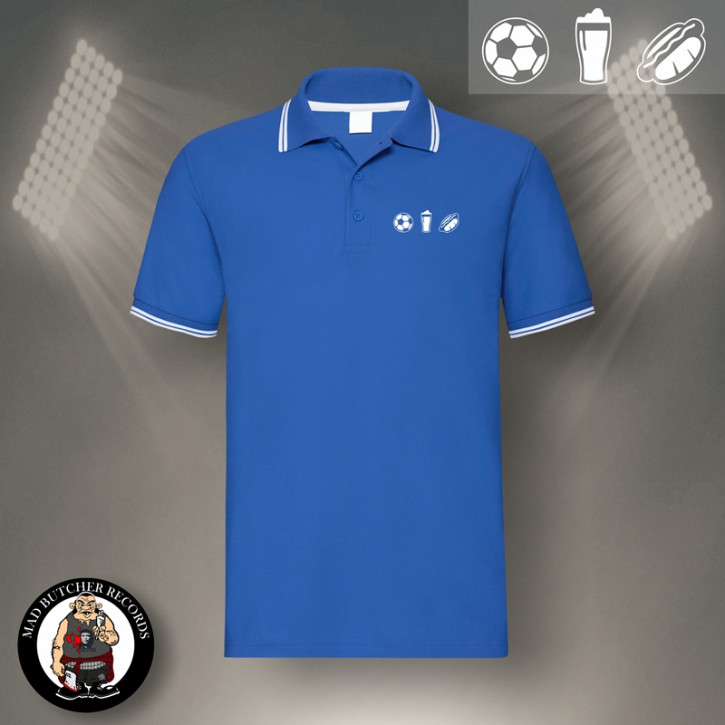 BASIC INSTINCT FOOTBALL POLO S / KÖNIGSBLAU