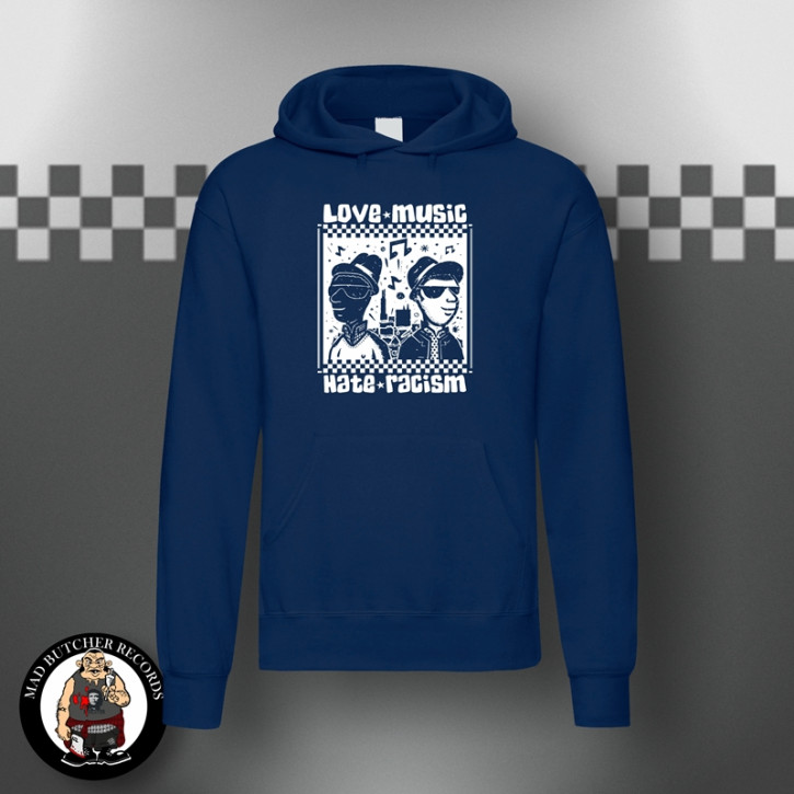 LOVE MUSIC HATE RACISM SKA KAPU XL / NAVY