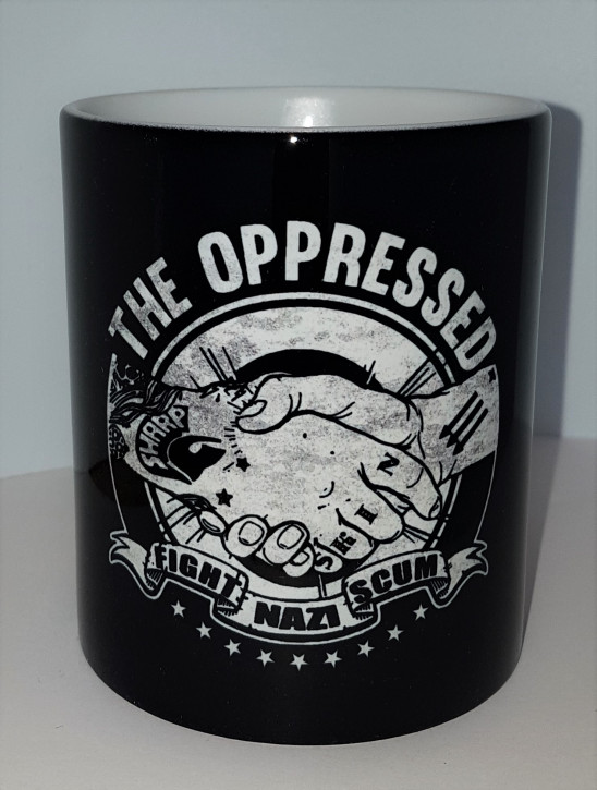 OPPRESSED FIGHT NAZI SCUM KAFFEEBECHER