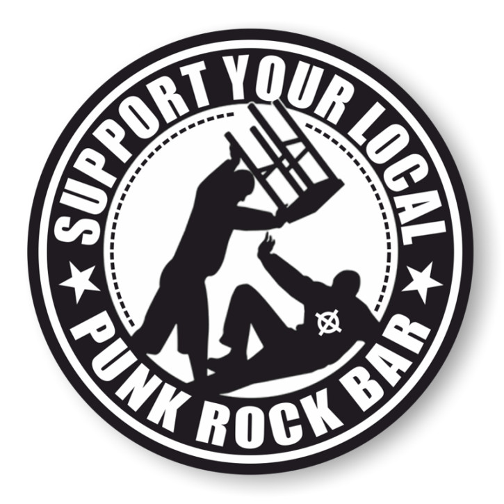 SUPPORT YOUR LOCAL PUNKROCKBAR PVC STICKER