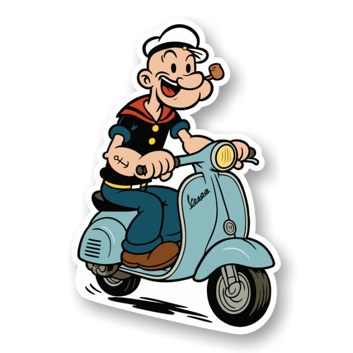 POPEYE SCOOTER PVC AUFKLEBER
