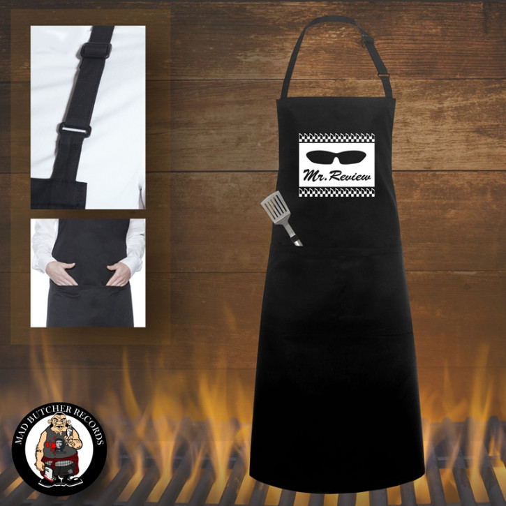 MR.REVIEW LOGO APRON