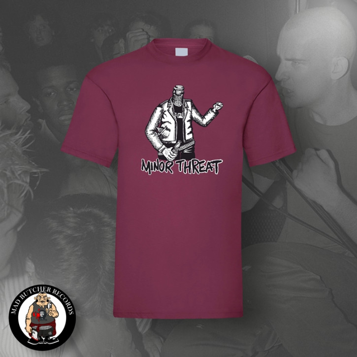 MINOR THREAT BOTTLE T-SHIRT 3XL / BORDEAUX RED