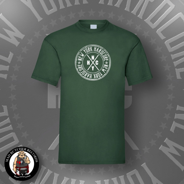 NEW YORK HARDCORE CIRCLE T-SHIRT 3XL / BOTTLEGREEN