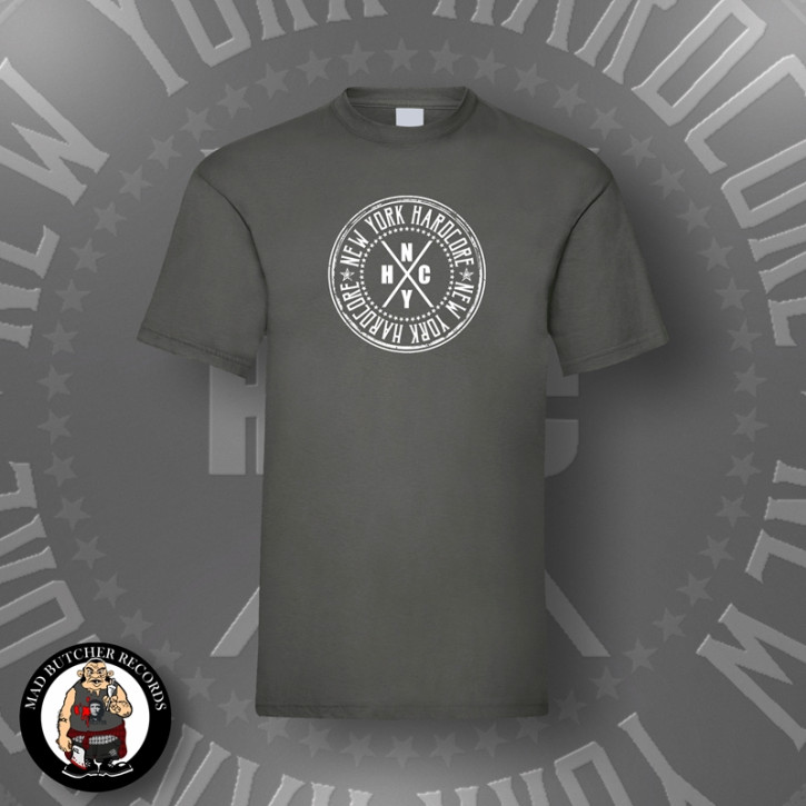 NEW YORK HARDCORE CIRCLE T-SHIRT 5XL / DARK GREY