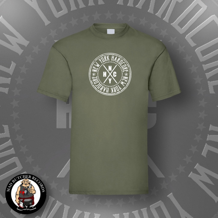 NEW YORK HARDCORE CIRCLE T-SHIRT 3XL / OLIVE