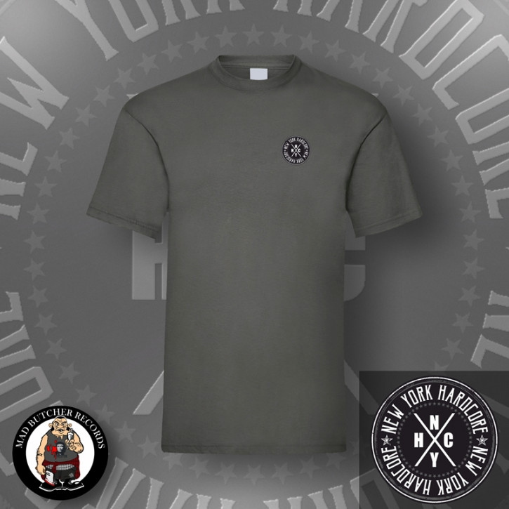 NEW YORK HARDCORE CIRCLE T-SHIRT L / DARK GREY