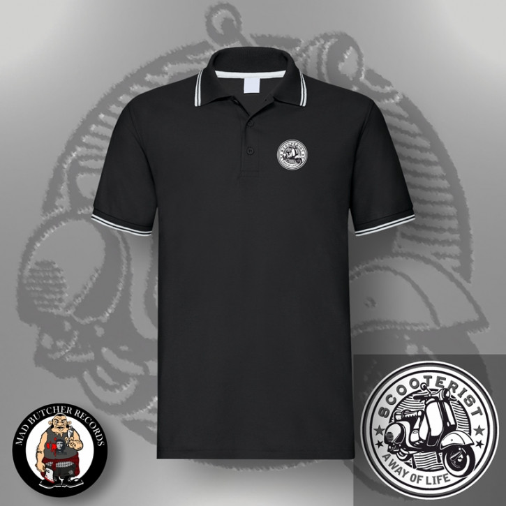 SCOOTERIST A WAY OF LIFE POLO SCHWARZ / S