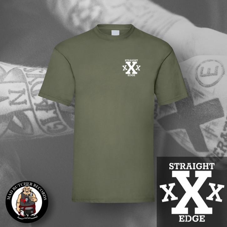 STRAIGHT EDGE XXX SMALL T-SHIRT L / OLIVE