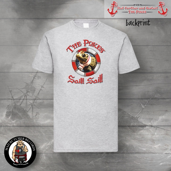 THE POKES SAIL T-SHIRT L / grey