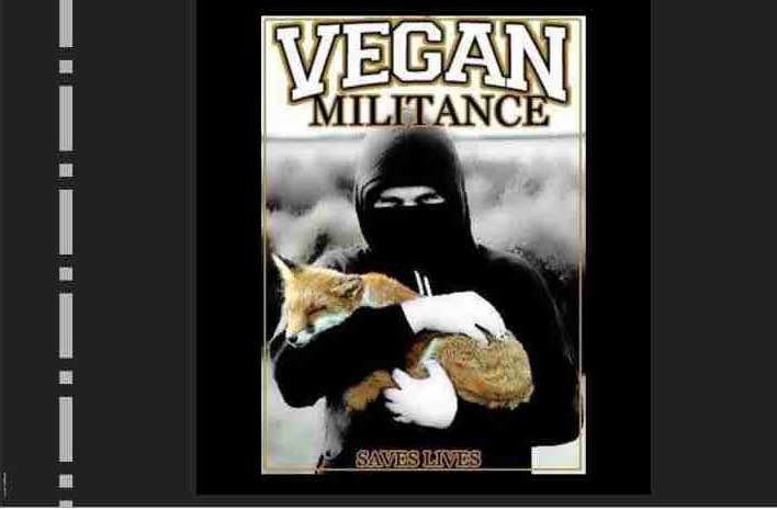VEGAN MILITANCE FLAGGE