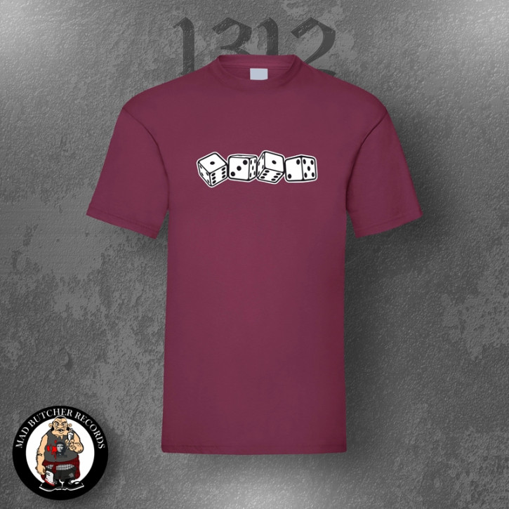 1312 (ACAB) CUBES T-SHIRT M / BORDEAUX RED